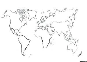 Coloriage Carte Du Monde Gratuit Une Carte Du Monde Mappemonde Vierge Pour La Gacographie A Imprimer