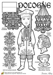 Coloriage Carte Du Monde Maternelle Dessin Colorier D Un Pays Du Monde La Pologne