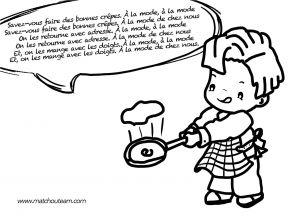 Coloriage Chandeleur Gratuit Ma Tchou Team Chanson Pour La Chandeleur