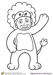 Coloriage Chandeleur Mardi Gras Dessin D Un Enfant Déguisé En Lion Pour Le Mardi Gras Colorier