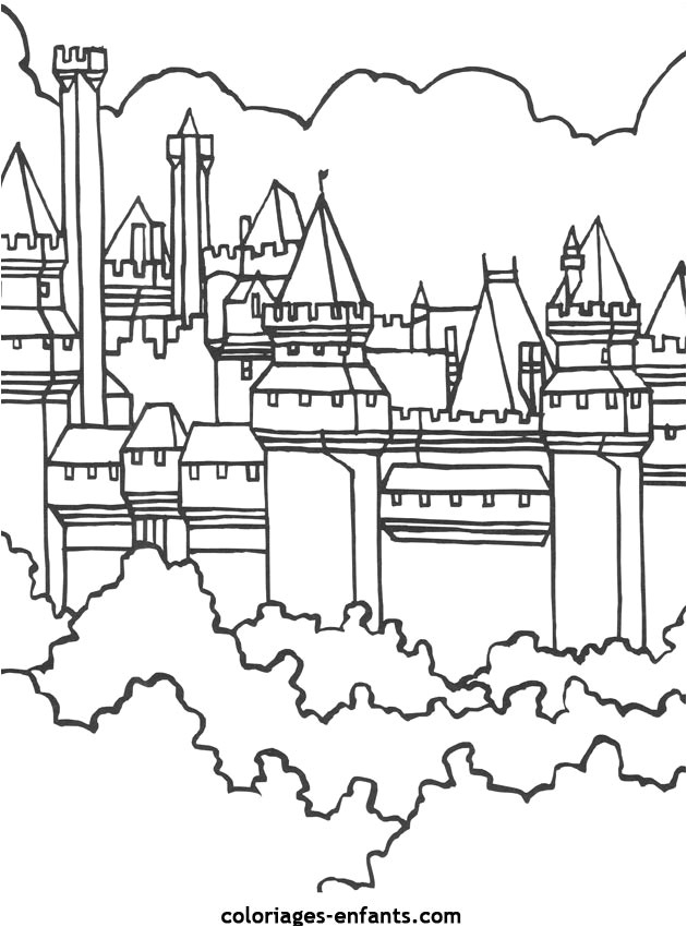 Coloriage Chateau Aladdin Dessins Gratuits   Colorier Coloriage Chateaux   Imprimer