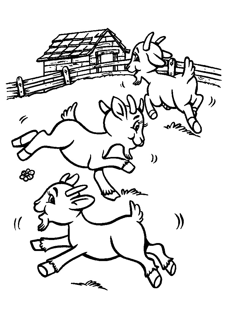 Coloriage Chevre Et Chevreau Ch¨vre 11 Animaux – Coloriages   Imprimer