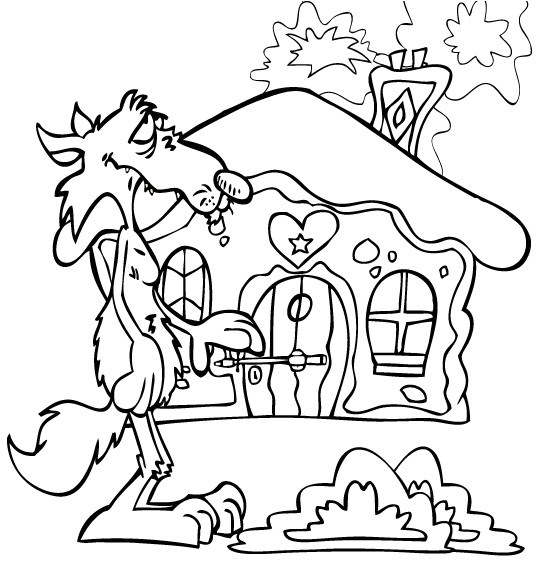 Coloriage Chevre Et Loup 20 Dessins De Coloriage Loup Petit Chaperon Rouge   Imprimer