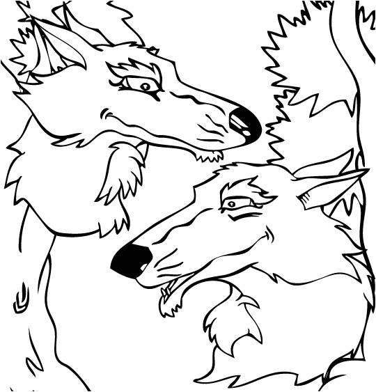 Coloriage Chevre Et Loup Coloriages Dessins Et Illustrations Pour Les Enfants De Animaux