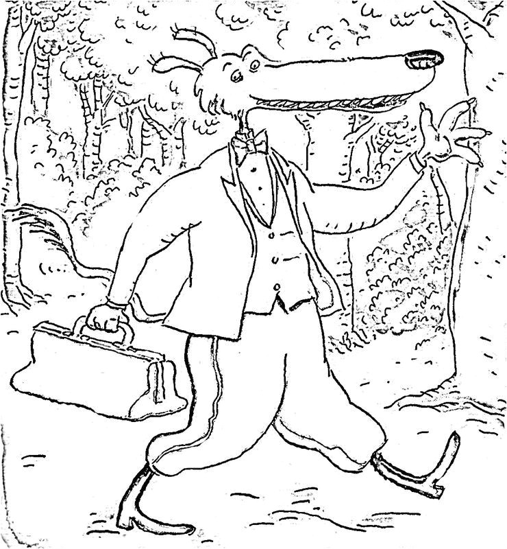 Coloriage Chevre Et Loup Lelouprevenuigor4 Coloriage