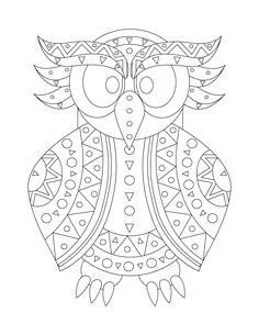 Coloriage Chouette De Noel 46 Best Coloriages De Hiboux Pour Adulte Owl Adult Coloring Pages