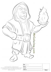 Coloriage Clash Royale Mega Chevalier Free Printable Clash Of Clans Wizard Coloring Pages 1