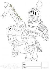 Coloriage Clash Royale Mega Chevalier Prince Drawing Clash Royale