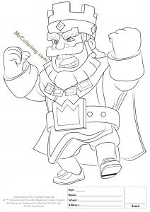 Coloriage Clash Royale Mega Chevalier Printable Red King Clash Royale Line Coloring Pages 1