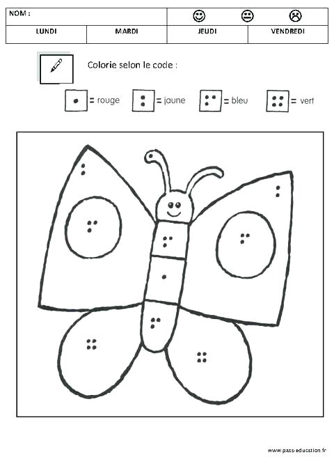 Coloriage Codé Maternelle Printemps Calendrier 2018 A Colorier Du Mois De Janvier Coloriage Maternelle