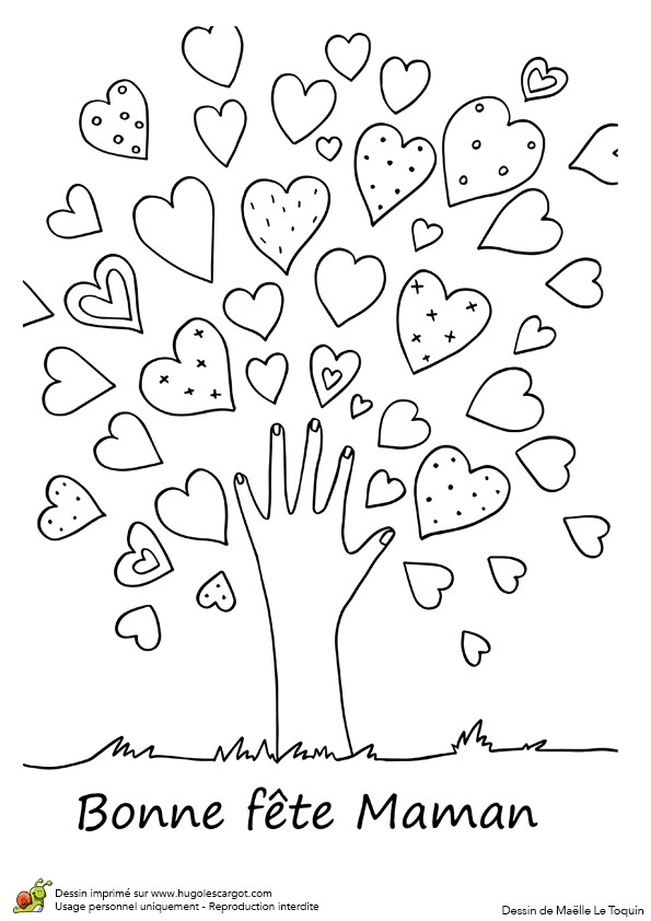 Coloriage Coeur Bonne Fete Papa A Colorier Dessin D Un Arbre   CÅurs Pour souhaiter Bonne Fªte