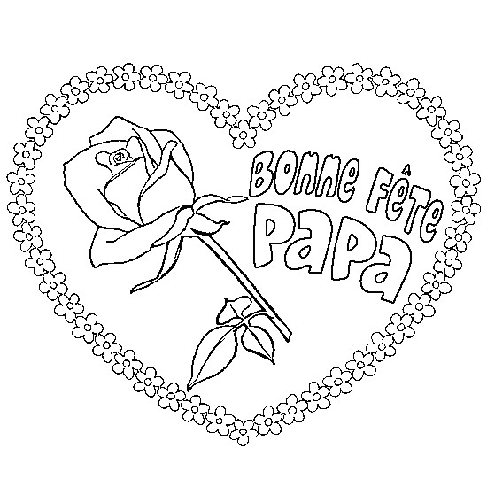 Coloriage Coeur Bonne Fete Papa Coloriage Fete Des Peres Coeur