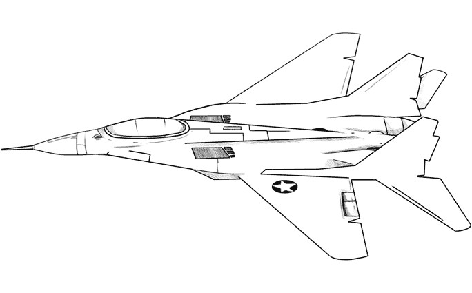 Coloriage D Avion De Chasse Coloriage Avion Militaire