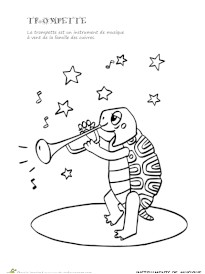 Coloriage D Instrument De Musique Gratuit Coloriage Instruments De Musique   Imprimer Sur Hugolescargot