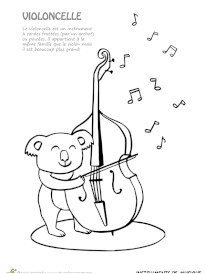 Coloriage D Instrument De Musique Gratuit Coloriage Instruments De Musique   Imprimer Sur Hugolescargot