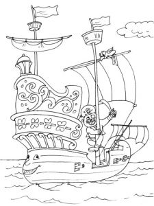 Coloriage De Bateau De Pirate Des Caraibes Bateau Pirate 26 Transport – Coloriages Imprimer