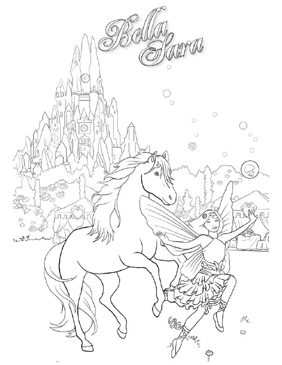 Coloriage De Chevaux Bella Sara A Imprimer Dessins Gratuits   Colorier Coloriage Bella Sara   Imprimer