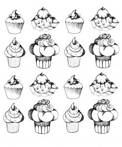 Coloriage De Cupcake à Colorier Coloriage Adulte A Imprimer Maison Design Apsip