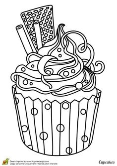 Coloriage De Cupcake à Imprimer Babeczki