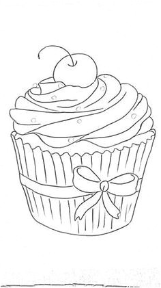 Coloriage De Cupcake à Imprimer Babeczki