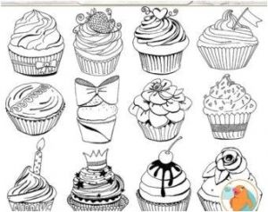 Coloriage De Cupcake Mignon Lightbulb Clip Art Wedding String Light Clipart Vintage Edison