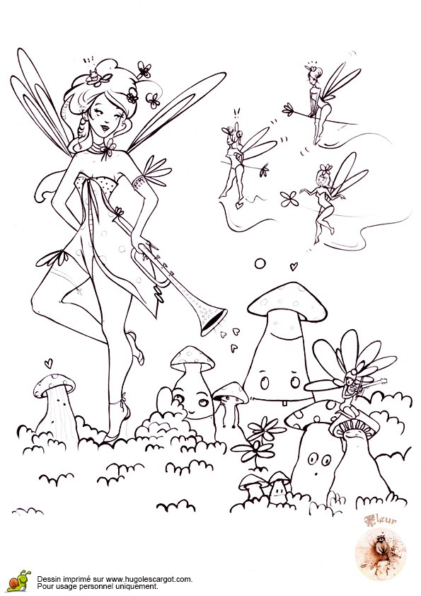 Coloriage De Fee Clochette Et Ses Amis Coloriage La Reine Des Fees Sur Hugolescargot Hugolescargot