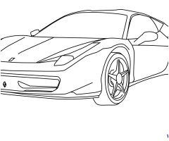 Coloriage De Ferrari 458 Italia A Imprimer Coloriage De Voiture Imprimer