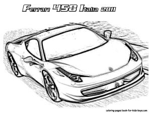 Coloriage De Ferrari 458 Italia A Imprimer Ferrari Coloriages Des Transports Page 2