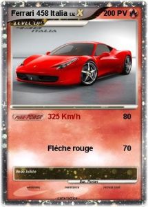 Coloriage De Ferrari 458 Italia A Imprimer Pokémon Ferrari 458 Italia 9 9 325 Km H Ma Carte Pokémon