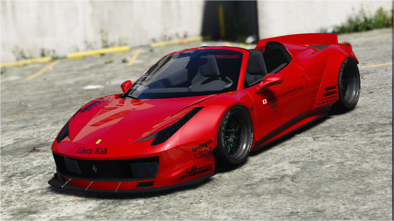 Coloriage De Ferrari 458 Italia Liberty Walk Ferrari 458 Spider [add Tuning