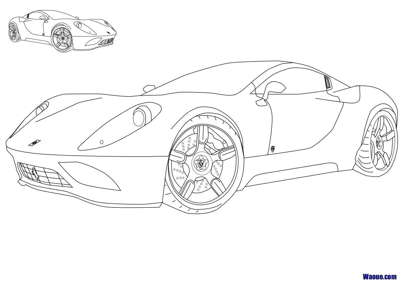 Coloriage De Ferrari A Imprimer Gratuit Coloriage Ferrari Ff   Imprimer Et Colorier