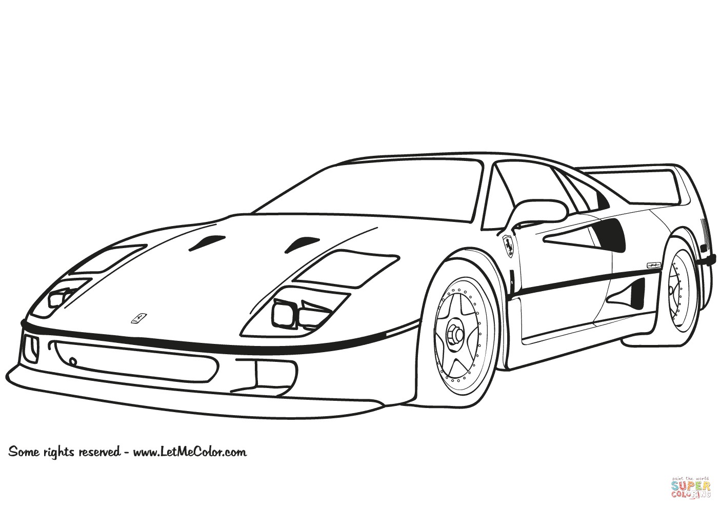 Coloriage De Ferrari En Ligne Coloriage Ferrari F40