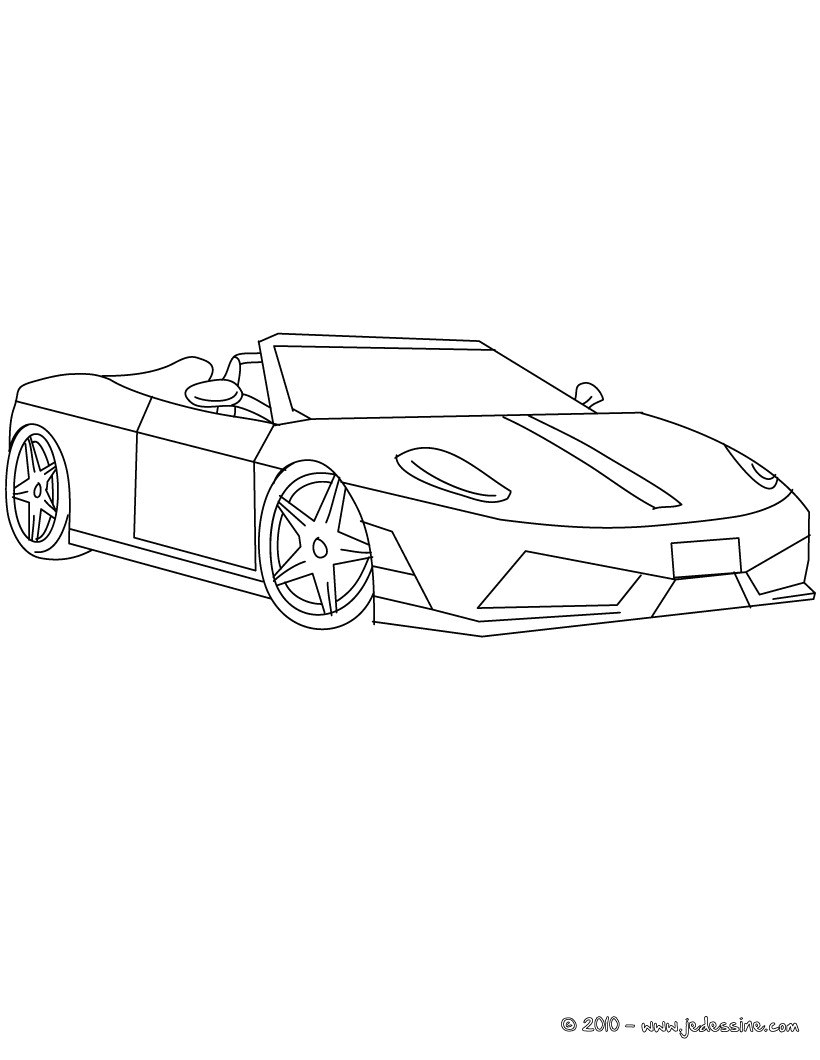 Coloriage De Ferrari En Ligne Coloriages Ferrari Scuderia   Colorier Fr Hellokids