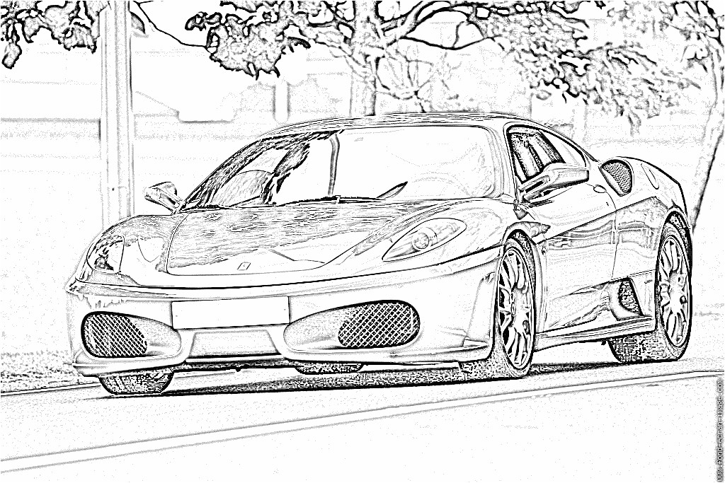 Coloriage De Ferrari En Ligne Coloriages   Imprimer Ferrari Numéro