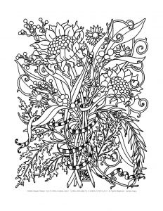 Coloriage De Fleur Pour Adulte Pour Imprimer Ce Coloriage Gratuit Coloriage Adulte Fleurs Bouquet