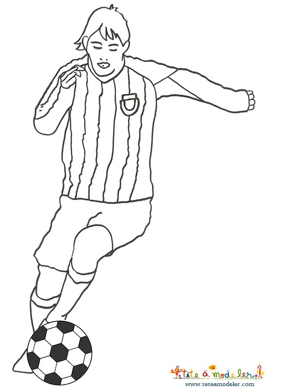 Coloriage De Foot à Imprimer Messi Coloriage Joueur De Foot Lionel Messi