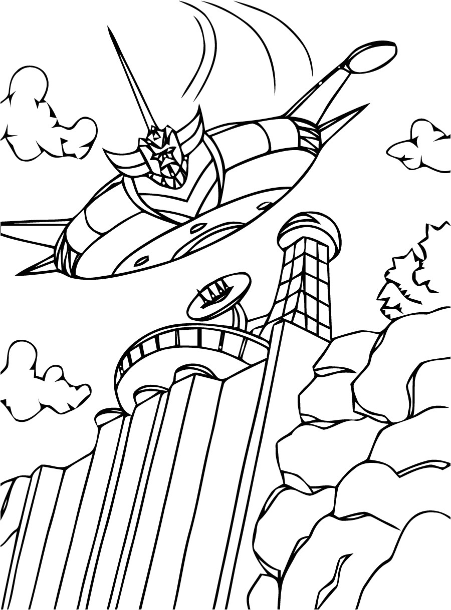 Coloriage De Goldorak A Imprimer Des Coloriages Gratuits Goldorak   Imprimer Et   Colorier Pour Les