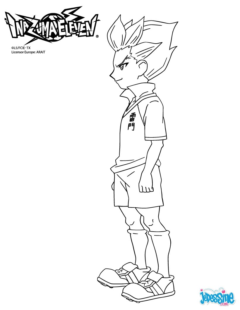 Coloriage De Inazuma Eleven Axel Blaze Coloriages Axel Blaze De Profil Fr Hellokids