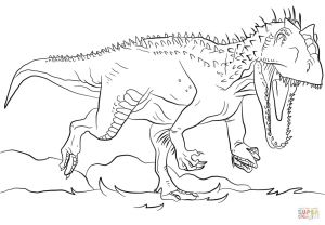 Coloriage De Jurassic Park 3 Jurassic Park Indominus Rex Coloring Page