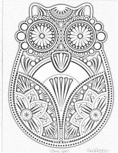 Coloriage De Mandala De Chouette Printable Dover Coloring Pages Mandalas