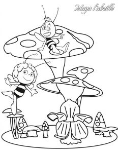 Coloriage De Maya L Abeille Coloriage A Imprimer Maya L Abeille Dansent Gratuit Et Colorier