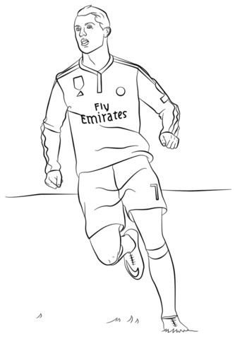Coloriage De Messi Et Ronaldo Cristiano Ronaldo Coloring Page