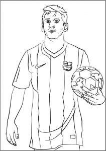 Coloriage De Messi Et Ronaldo Lionel Messi soccer Player Coloring Sheet
