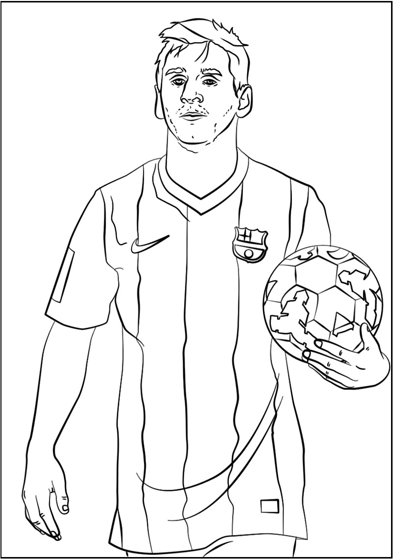 Coloriage De Messi Et Ronaldo Lionel Messi soccer Player Coloring Sheet