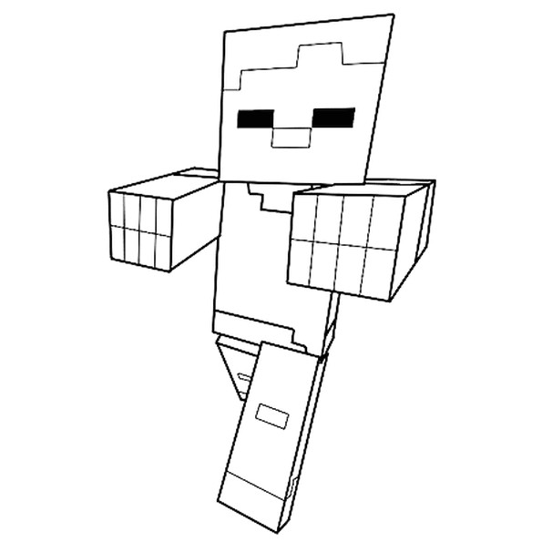 Coloriage De Minecraft En Ligne Coloriage Zombie De Minecraft En Ligne Gratuit   Imprimer