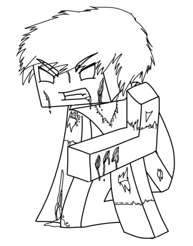 Coloriage De Minecraft Herobrine Coloriage Herobrine De Minecraft