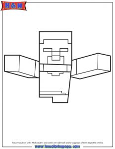 Coloriage De Minecraft Herobrine Flying Herobrine Coloring Page