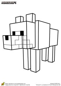 Coloriage De Minecraft Monstre Coloriage Du Loup Du Jeu Minecraft