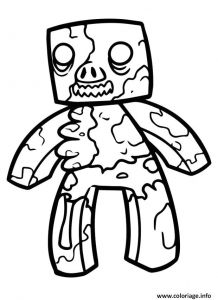 Coloriage De Minecraft Zombie Coloriage Minecraft Zombie Pigman Jecolorie
