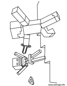 Coloriage De Minecraft Zombie Coloriage Minecraft Zombie Villageois Dessin